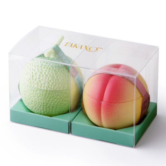 新宿高野 果実ピュアゼリー2入EA(マスクメロン、白桃)