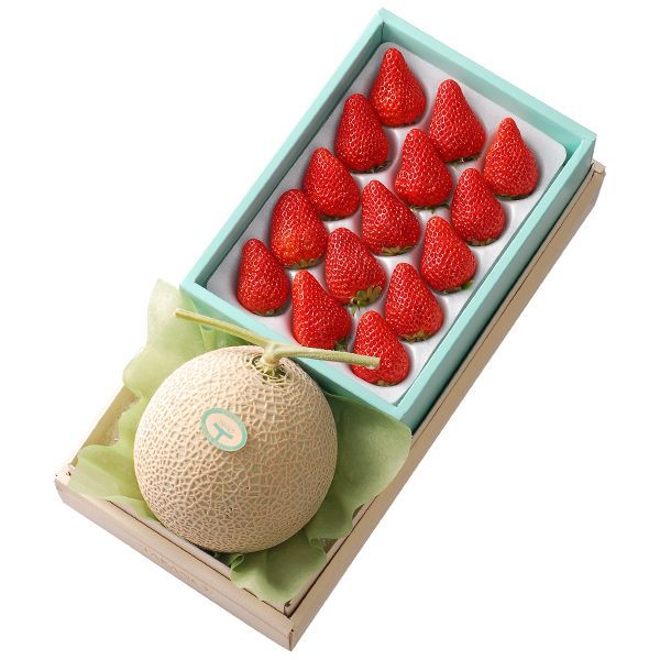 新宿高野 マスクメロン＆紅ほっぺ苺セット #11211