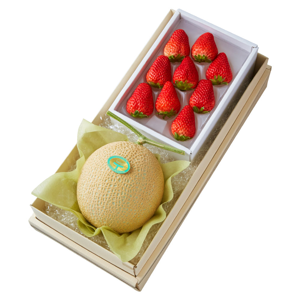 新宿高野 マスクメロン＆紅ほっぺ苺9