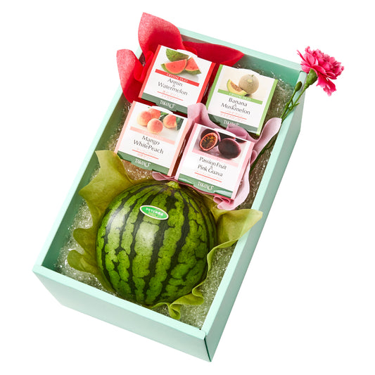 新宿高野 母の日小玉西瓜＆クリスタルデュオギフトEC #29100