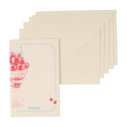 ミニレターセット タカノフルーツパーラー さくらんぼパフェ TAKANO×LOFT ロフトフルーツパーラー